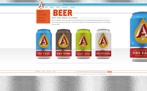 HubSpotのオススメするAustin Beerworksの秀逸なウェブデザイン