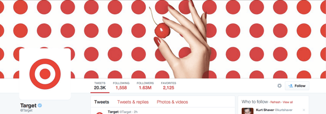 TargetのTwitterカバー写真