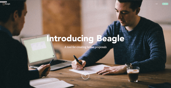 Beagleのウェブデザイン例