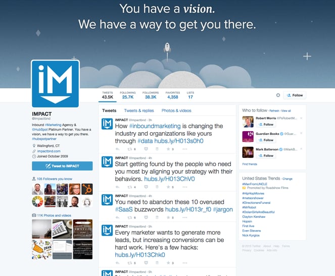 IMPACT BrandingのTwitterブランドページの背景画像