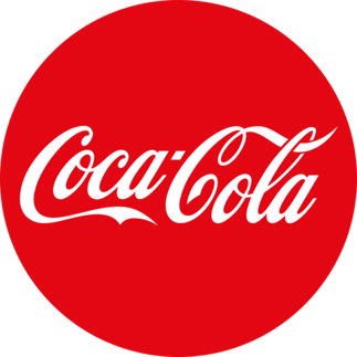 Coca-Colaの赤いロゴによるブランドアイデンティティーの例
