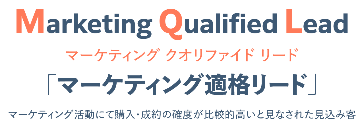 MQL（Marketing Qualified Lead：マーケティング適格リード）