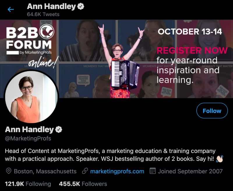 MarketingProfsのAnn Handley氏、LinkedInでフォローしておきたいコンテンツマーケター